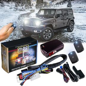 MPC Long Range Remote Start Kit for 2007-2018 Jeep Wrangler || 100% Plug N Play || includes 2X 1-Button Remotes 1,500ft Range || USA Tech Support