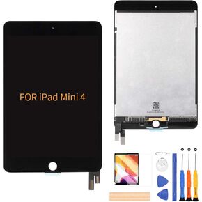 A-MIND لجهاز iPad Mini 4 A1538 A1550 شاشة بديلة LCD تعمل باللمس محول رقمي مجموعة كاملة مع مجموعة أدوات حماية وإصلاح الشاشة (أسود) in Kuwait