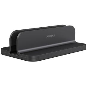 Aluminum Laptop Vertical Stand Organizer, Sturdy Laptop Computer Holder Desktop Stand Compatible with New Retina Apple MacBook Pro/Air, Mac Mini and iPad Pro - Black