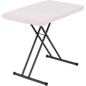 Lifetime 80251 Adjustable Folding Laptop Table TV Tray, 26 Inch, White Granite