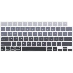 ProElife Keyboard Cover Skin for MacBook Air 13/15 Inch M5 M4, Ombre Pink | US Enter, Ultra Thin (0.26 mm), Silicone Protective Skin, Easy to Apply, Washable & Reusable, Dust-proof, Precision Molded in Saudi Arabia