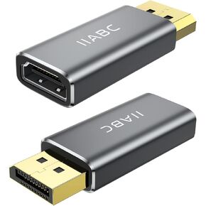 IIABC Displayport to HDMI Adapter 4K 24K Gold Plated Displayport DP to HDMI Female Converter，Uni-Directional Display Port to HDMI Converter Compatible for Lenovo, HP, Dell &More- Grey in Saudi Arabia