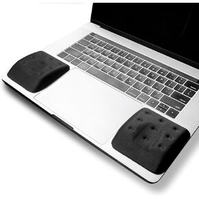 WavePads من PostureUp - عبوتان من مساند المعصم غير القابلة للانزلاق لأجهزة الكمبيوتر المحمول ولوحة المفاتيح، وسادات معصم مريحة من إسفنج الذاكرة للكمبيوتر المحمول لألم المعصم ونفق الرسغ، وسادات دعم المعصم من إسفنج الذاكرة (أزرق ملكي) in Kuwait
