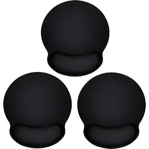 Ergonomic Mouse Pad 3 Pack with Wrist Rest Support, Round Gaming Mousepad with Smooth Surface & Non-Slip Rubber Base for Computer, Laptop, Office, Comfortable Memory Foam for Wrist Cushion in Kuwait