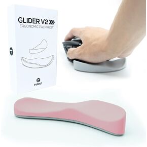 Glider v2 - Ergonomic Gliding Palm Rest, Soft Cooling Material, Sliding Wrist Pad That Moves with Your Mouse, Physician Designed for Carpal Tunnel Syndrome, Lightweight Wrist Rest (Black)