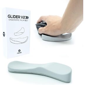 Glider v2 - Ergonomic Gliding Palm Rest, Soft Cooling Material, Sliding Wrist Pad That Moves with Your Mouse, Physician Designed for Carpal Tunnel Syndrome, Lightweight Wrist Rest (Black) in Kuwait