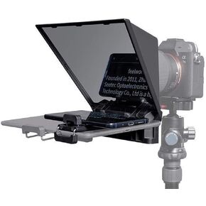 FEELWORLD TP2 Teleprompters for iPad Smartphone Tablets DSLR Cameras Adjustable APP Compatible with iOS/Android Portable Teleprompter Kit with Remote Control & Lens Adapter Rings Making Live Streaming in Saudi Arabia