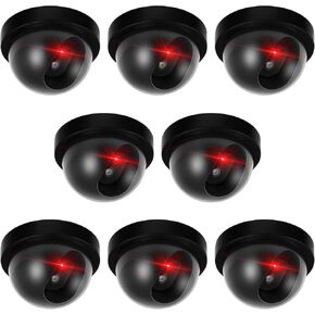 4 Pack Fake Security Cameras, Dummy CCTV Dome with Flashing Red LED,White in Kuwait