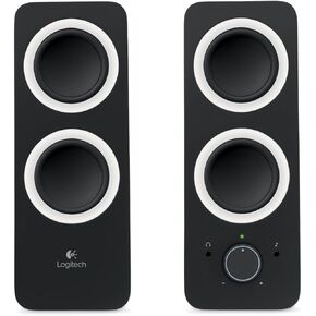 Logitech Multimedia Speakers Z200 with Stereo Sound for Multiple Devices, Rich Stereo Sound with Adjustable Bass, Easy Controls - 980-000800 - Black (Renewed) in Saudi Arabia