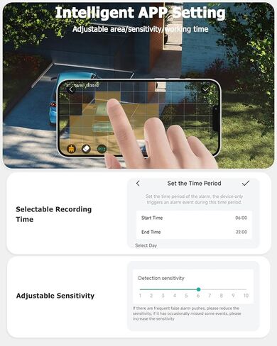 Rebluum Security Camera Wireless Outdoor, 2K Solar Security Camera,Battery Powered 360°PTZ Security Camera,Color Night Vision,PIR Motion Detection,2-Way Audio,Compatible with Alexa in Kuwait
