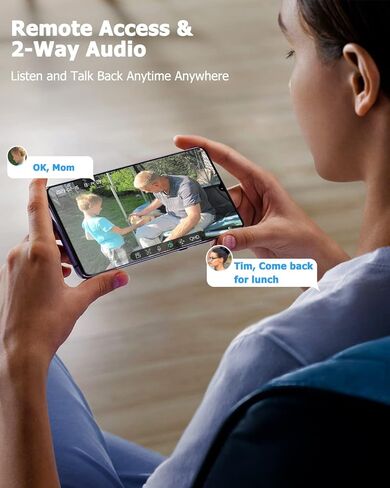 Rebluum Security Camera Wireless Outdoor, 2K Solar Security Camera,Battery Powered 360°PTZ Security Camera,Color Night Vision,PIR Motion Detection,2-Way Audio,Compatible with Alexa in Kuwait