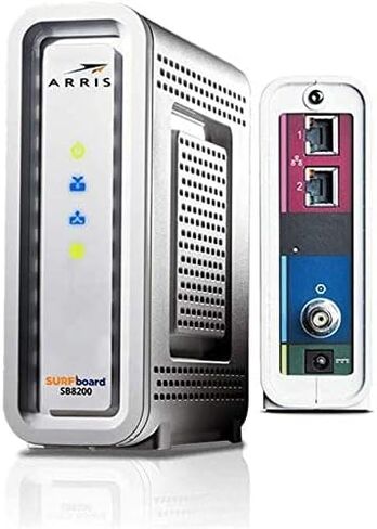 مودم كابل لوح التزلج ARRlS SB8200 Docsis 3.1 جيجابت مودم يعمل مع COX وXfinity وSpectrum والعديد من الأجهزة الأخرى (متجدد) in Saudi Arabia