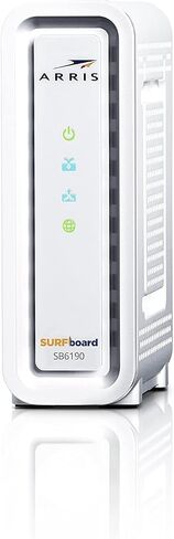 مودم كابل ARRIS Surfboard SB6190 32x8 DOCSIS 3.0 مع سرعة تنزيل 1.4 جيجابت في الثانية وسرعة تحميل 262، أبيض (تغليف غير للبيع بالتجزئة) (متجدد) in Saudi Arabia