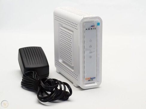 مودم كابل ARRIS Surfboard SB6190 32x8 DOCSIS 3.0 مع سرعة تنزيل 1.4 جيجابت في الثانية وسرعة تحميل 262، أبيض (تغليف غير للبيع بالتجزئة) (متجدد) in Saudi Arabia