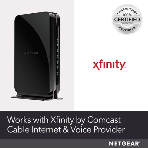 NETGEAR Cable Modem with Voice CM500V - For Xfinity by Comcast Internet & Voice | Supports Cable Plans Up to 300 Mbps | 2 Phone lines | DOCSIS 3.0 (Renewed) in Saudi Arabia
