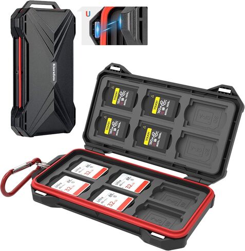 [12 SD + 12 CFexpress Type A] Magnetic Closure Memory Card Case Holder Organizer Protector Keeper for SD SDHC SDXC for Sony CEA-G80T CEA-G160T Alpha 1 A1 A7 IV A7M4 FX3 FX6 Camera Memory Card Storage in Saudi Arabia