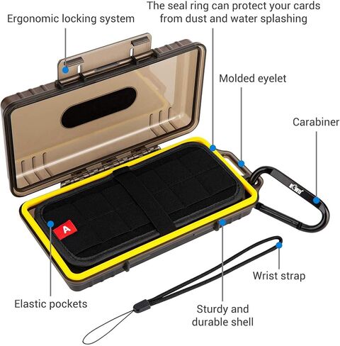 45 فتحة (15 XQD+30 SD) منظم حامل تخزين بطاقات الذاكرة لبطاقة XQD SD/SDHC/SDXC CFepress من النوع A، حقيبة حمل بطاقة SD XQD مقاومة للصدمات والماء مع ملصقات in Kuwait