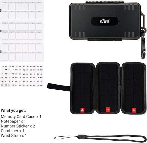 45 فتحة (15 XQD+30 SD) منظم حامل تخزين بطاقات الذاكرة لبطاقة XQD SD/SDHC/SDXC CFepress من النوع A، حقيبة حمل بطاقة SD XQD مقاومة للصدمات والماء مع ملصقات in Kuwait