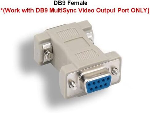 KENTEK DB9 9 Pin to HD15 VGA 15 Pin Video Adapter Changer Coupler for Multi-Sync Molded RS-232 in Saudi Arabia