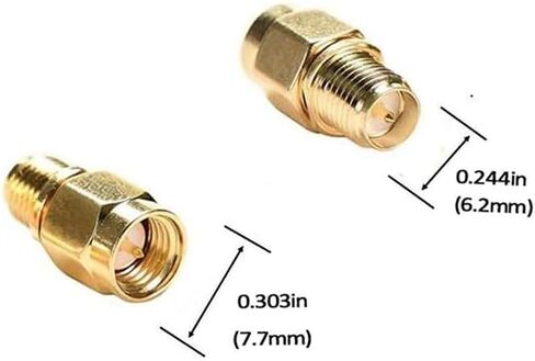 CORONIR (4 عبوات) محول SMA SMA ذكر إلى RP SMA أنثى موصل جاك لكابل RF Coax هوائي Wi-Fi/معزز الإشارة/مكرر/راديو/كابل تمديد/طائرة بدون طيار FPV in Kuwait