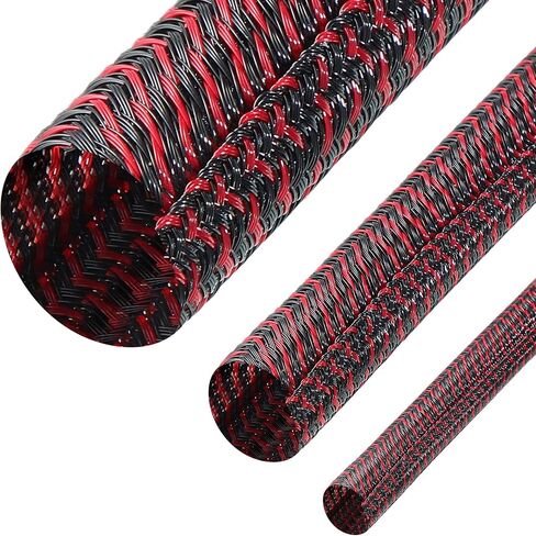 Boao 3 قطع واقي سلك سلك أنبوبي غطاء كابل مقسم لشاحن USB كابل سلك غطاء كابل صوت فيديو (3/8 بوصة، 1/2 بوصة، 1/4 بوصة، أسود) in Kuwait