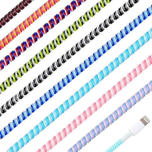 Friends 10 Pcs Cord Protectors from Pets No Chew 43.3",Classic Colors | Spiral Cable Protector, Phone Charger Cover, Data Cable Protective Sleeve Chew Proof, USB Wire Cover Stylish, Cat Dog Rabbit in Kuwait