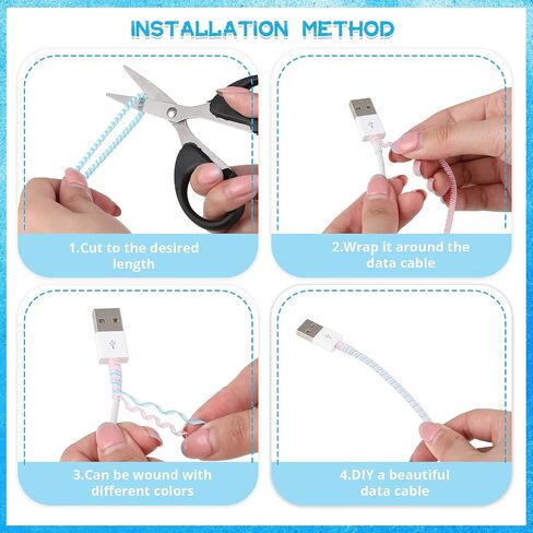 Friends 10 Pcs Cord Protectors from Pets No Chew 43.3",Classic Colors | Spiral Cable Protector, Phone Charger Cover, Data Cable Protective Sleeve Chew Proof, USB Wire Cover Stylish, Cat Dog Rabbit in Kuwait