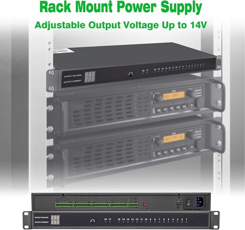 DC 16 Channel VBR CCTV 12V 20A Distributed Power Supply Rack Mount, PTC Reset Fuse,（UPS） Uninterruptible Power Supply System Function，Adjustable Output Voltage，for Security Cameras, DVR，NVR in Kuwait