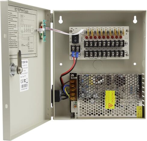 16 Channel Port 12V DC 10 Amp Amper with Glass Fuse Distributed Power Supply Box for CCTV DVR Security System and Camera or IP Cameras in Kuwait