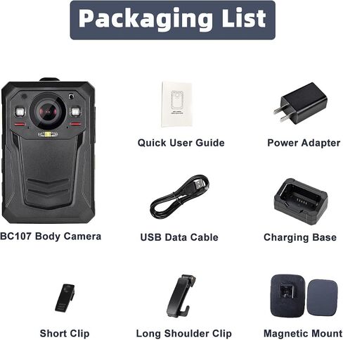 1512P HD Body Camera with Electronic Image Stabilization,13H Record Time, Built-in 3600mAH Battery, Police Body Camera with Audio Record, Night Vision for Law Enforcement(64G) in Saudi Arabia