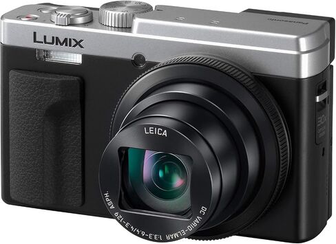 Panasonic LUMIX ZS80D 4K Digital Camera, 20.3MP 1/2.3-inch Sensor, 30X Leica DC Vario-Elmar Lens, F3.3-6.4 Aperture, WiFi, Hybrid O.I.S. Stabilization, 3-Inch LCD, DC-ZS80DS (Silver) in Saudi Arabia