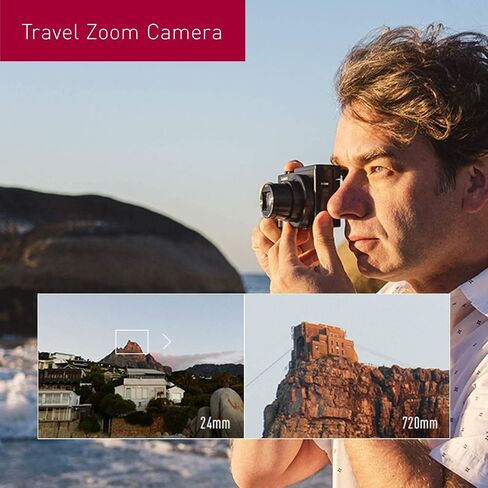 Panasonic LUMIX ZS80D 4K Digital Camera, 20.3MP 1/2.3-inch Sensor, 30X Leica DC Vario-Elmar Lens, F3.3-6.4 Aperture, WiFi, Hybrid O.I.S. Stabilization, 3-Inch LCD, DC-ZS80DS (Silver) in Saudi Arabia