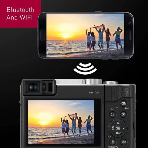 Panasonic LUMIX ZS80D 4K Digital Camera, 20.3MP 1/2.3-inch Sensor, 30X Leica DC Vario-Elmar Lens, F3.3-6.4 Aperture, WiFi, Hybrid O.I.S. Stabilization, 3-Inch LCD, DC-ZS80DS (Silver) in Saudi Arabia