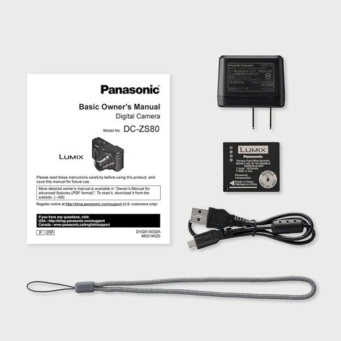 Panasonic LUMIX ZS80D 4K Digital Camera, 20.3MP 1/2.3-inch Sensor, 30X Leica DC Vario-Elmar Lens, F3.3-6.4 Aperture, WiFi, Hybrid O.I.S. Stabilization, 3-Inch LCD, DC-ZS80DS (Silver) in Saudi Arabia
