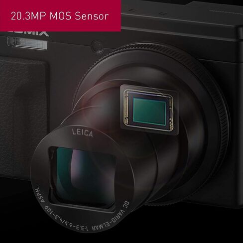 Panasonic LUMIX ZS80D 4K Digital Camera, 20.3MP 1/2.3-inch Sensor, 30X Leica DC Vario-Elmar Lens, F3.3-6.4 Aperture, WiFi, Hybrid O.I.S. Stabilization, 3-Inch LCD, DC-ZS80DS (Silver) in Saudi Arabia
