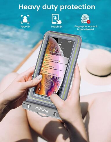 جراب / حافظة هاتف مقاومة للماء IP68، حافظة هاتف عائمة مقاومة للماء لهاتف iPhone 14 13 12 11 Pro Max XS Plus Samsung Galaxy الهاتف المحمول، حافظة iPhone عائمة لقضاء عطلة الشاطئ - عبوتان in Kuwait