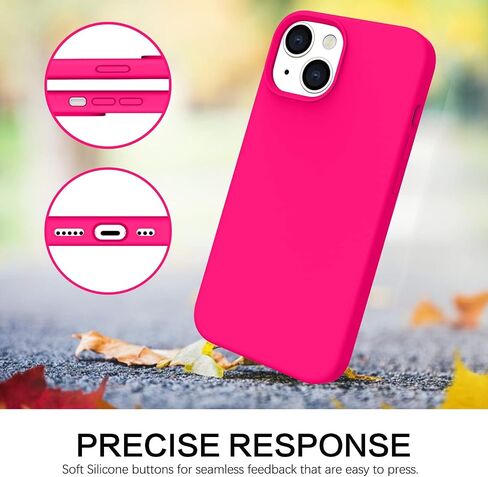 حافظة BENTOBEN iPhone 14 Plus، حافظة هاتف iPhone 14 Plus، للنساء والرجال بمقاس نحيف من السيليكون السائل الناعم والمطاط المضاد للخدش وغطاء هاتف مقاوم للصدمات مع بطانة من الألياف الدقيقة لهاتف iPhone 14 Plus 6.7 بوصة، وردي in Kuwait