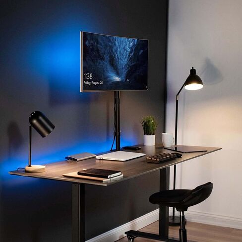 VIVO Single Monitor Desk Mount, Extra Tall Fully Adjustable Stand for 1 LCD Screen up to 32 inches, Ultra Wide Screens up to 38 inches, 22 lbs Capacity, White, STAND-V001TW in Saudi Arabia