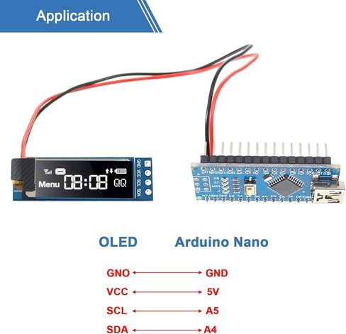 2 قطعة وحدة عرض I2C 0.91 بوصة I2C OLED وحدة عرض I2C OLED شاشة سائق 3.3 فولت - 5 فولت (الضوء الأبيض) in Kuwait