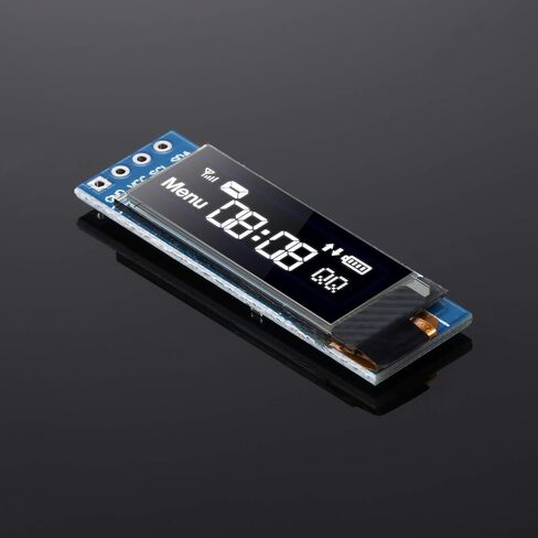 2 قطعة وحدة عرض I2C 0.91 بوصة I2C OLED وحدة عرض I2C OLED شاشة سائق 3.3 فولت - 5 فولت (الضوء الأبيض) in Kuwait