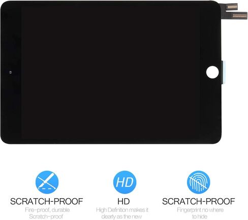 A-MIND لجهاز iPad Mini 4 A1538 A1550 شاشة بديلة LCD تعمل باللمس محول رقمي مجموعة كاملة مع مجموعة أدوات حماية وإصلاح الشاشة (أسود) in Kuwait