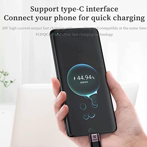 APEXSUN USB C Extension Cable(0.4Ft), Short USB-C Male to Female Flexible Cable Support Thunderbolt 4/3,USB4, PD 100W,8K/4K Video,40Gbps Date Transfer for External SSD, EGPU, Docking,MacBook,Phone in Saudi Arabia