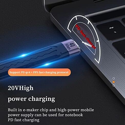 APEXSUN USB C Extension Cable(0.4Ft), Short USB-C Male to Female Flexible Cable Support Thunderbolt 4/3,USB4, PD 100W,8K/4K Video,40Gbps Date Transfer for External SSD, EGPU, Docking,MacBook,Phone in Saudi Arabia