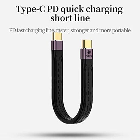APEXSUN USB C Extension Cable(0.4Ft), Short USB-C Male to Female Flexible Cable Support Thunderbolt 4/3,USB4, PD 100W,8K/4K Video,40Gbps Date Transfer for External SSD, EGPU, Docking,MacBook,Phone in Saudi Arabia