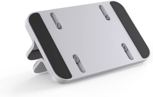 Aluminum Laptop Vertical Stand Organizer, Sturdy Laptop Computer Holder Desktop Stand Compatible with New Retina Apple MacBook Pro/Air, Mac Mini and iPad Pro - Black in Kuwait