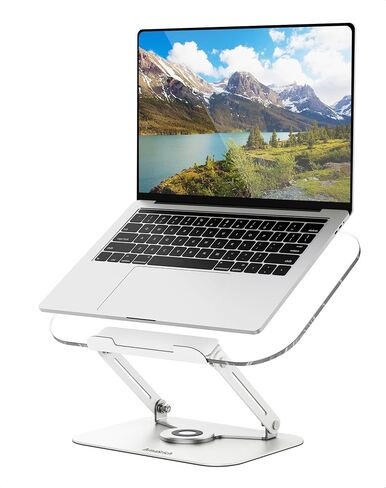 Laptop Computer Stand Adjustable Height-Tablet Holder for Desk-Foldable Riser Folding Mount for Notebook iMac MacBook Air Pro,Dell XPS, HP (10-17.3"),Aluminum-Silver in Kuwait