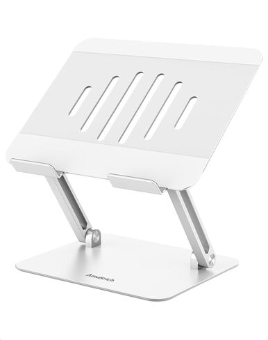 Laptop Computer Stand Adjustable Height-Tablet Holder for Desk-Foldable Riser Folding Mount for Notebook iMac MacBook Air Pro,Dell XPS, HP (10-17.3"),Aluminum-Silver in Kuwait