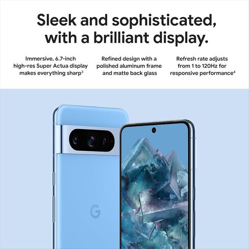 Google Pixel 8 Pro - هاتف ذكي يعمل بنظام Android مع عدسة Telephoto وشاشة Super Actua - بطارية تدوم 24 ساعة - خليجي - 128 جيجابايت in Saudi Arabia