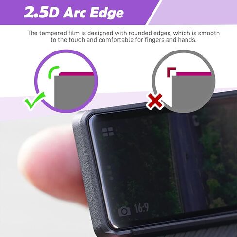 TERPINK 2+2 Pack Tempered Glass Screen Protector & Camera Protector Compatible with DJI Osmo Pocket 3 2023, 9H Tempered Glass, 2.5D Arc Edge, Ultra HD, Fingerprint Proof, Anti-Scratch in Kuwait