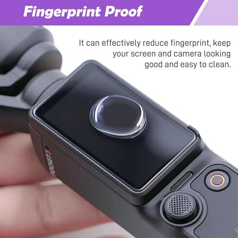 TERPINK 2+2 Pack Tempered Glass Screen Protector & Camera Protector Compatible with DJI Osmo Pocket 3 2023, 9H Tempered Glass, 2.5D Arc Edge, Ultra HD, Fingerprint Proof, Anti-Scratch in Kuwait